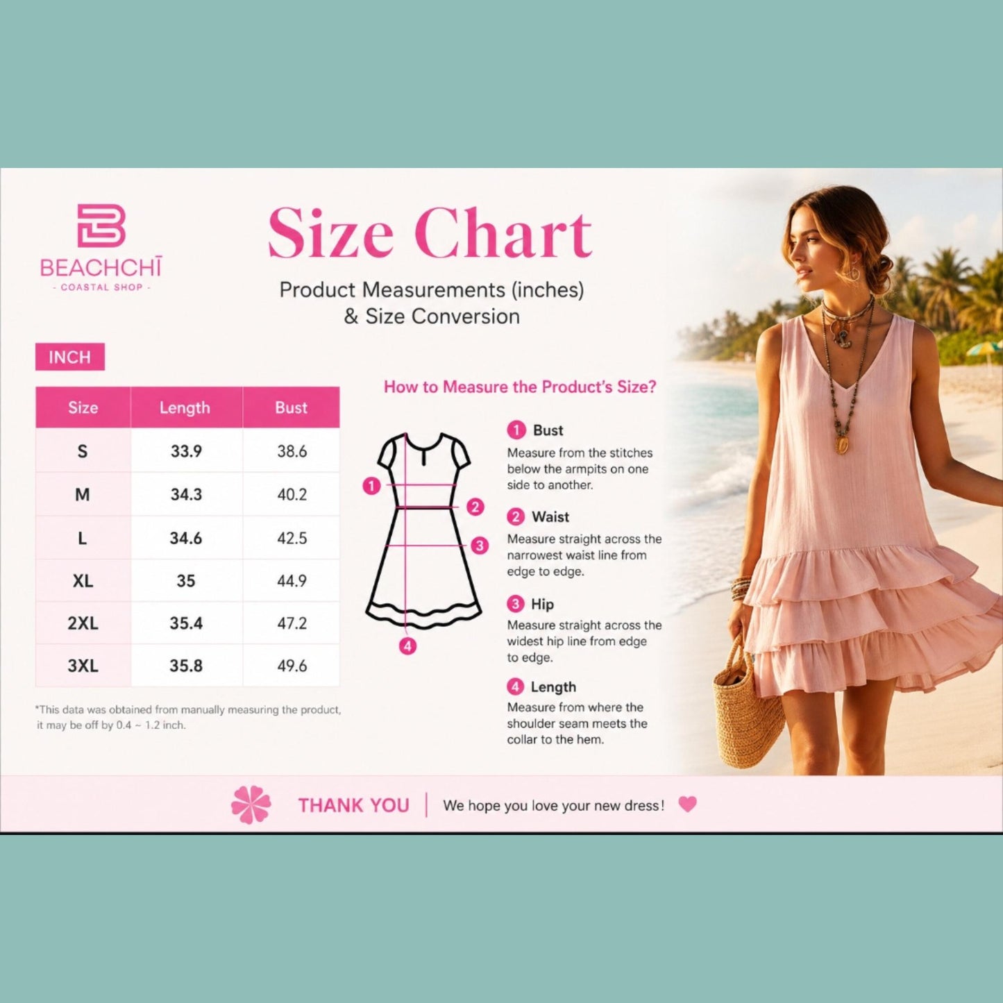 Full Size Ruffled Hem V-Neck Sleeveless Dress Plus Size, Beachchi Sundress