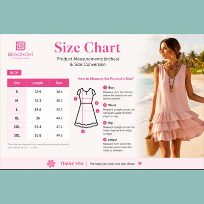 Full Size Ruffled Hem V-Neck Sleeveless Dress Plus Size, Beachchi Sundress